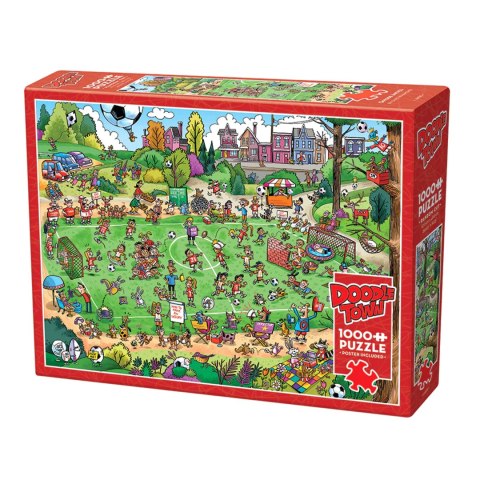Puzzle 1000 el. Piłka jest okrągła, a bramki są dwie Cobble Hill