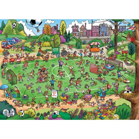Puzzle 1000 el. Piłka jest okrągła, a bramki są dwie Cobble Hill