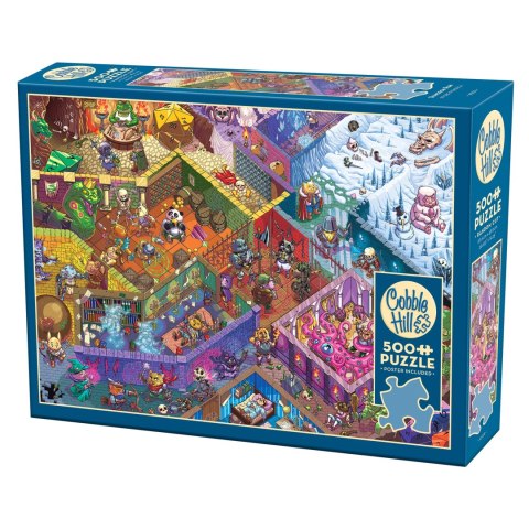 Puzzle 500 el. Labirynt fantasy w stylu D&D Cobble Hill