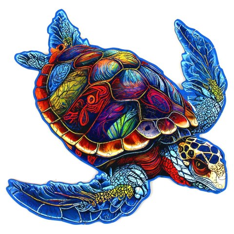 Puzzle drewniane / kolorowe 189 el. - Żółw Recent Toys