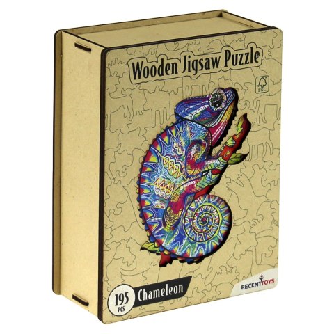 Puzzle drewniane / kolorowe 195 el. - Kameleon Recent Toys