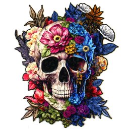 Puzzle drewniane / kolorowe 232 el. - Czaszka Recent Toys