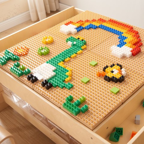 MASTERKIDZ Zestaw 4 Nakładek Na Panel Do Budowania Z Małych Klocków