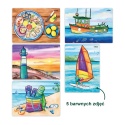 Obrazki do malowania wodą, NA WYBRZEŻU - AQUAPAINT, terapia seniora