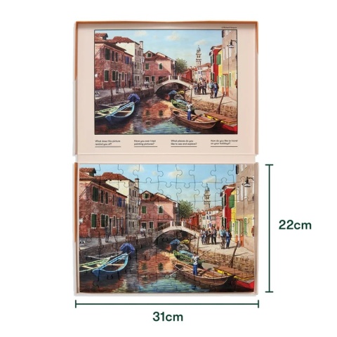 PUZZLE 63 ELEMENTY - BURANO, WŁOSKA WYSPA, Relish, terapia seniora
