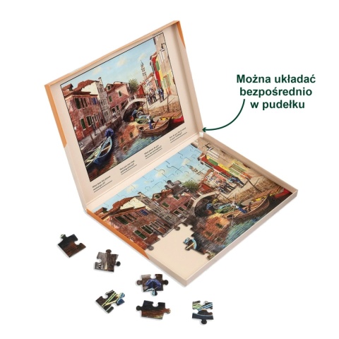 PUZZLE 63 ELEMENTY - BURANO, WŁOSKA WYSPA, Relish, terapia seniora