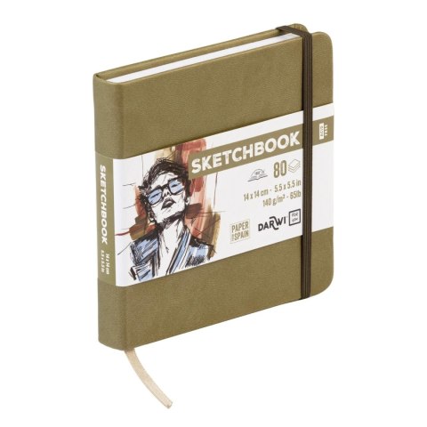 Szkicownik DARWI 14x14 140g Khaki