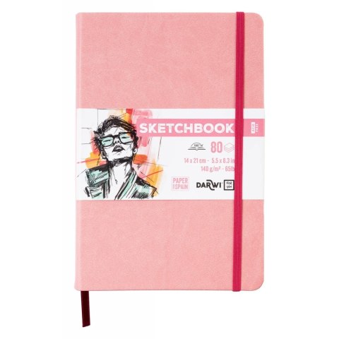 Szkicownik DARWI 14x21 140g Bladoróżowy