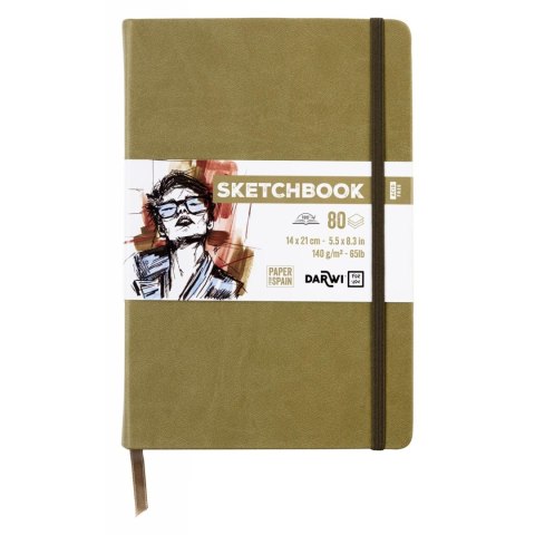 Szkicownik DARWI 14x21 140g Khaki