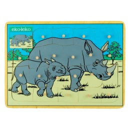 Układanka nosorożce