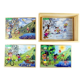 Układanka, puzzle, 4 pory roku