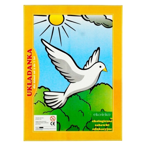 Układanka, puzzle z kołeczkami GOŁĄB, ptaki
