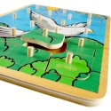 Układanka, puzzle z kołeczkami GOŁĄB, ptaki