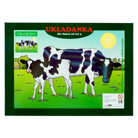 Układanka, puzzle z kołeczkami Krowa