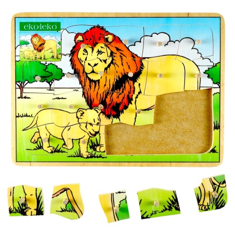 Układanka, puzzle z kołeczkami LWY