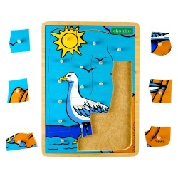 Układanka, puzzle z kołeczkami MEWA, ptaki