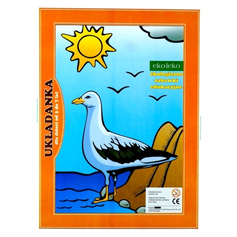 Układanka, puzzle z kołeczkami MEWA, ptaki