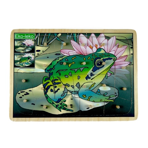 Układanka warstwowa, puzzle ŻABA