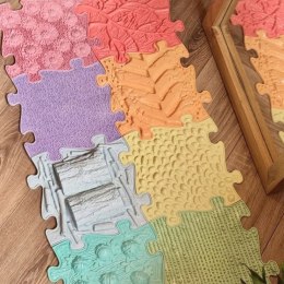 WOOPIE Mata Sensoryczna Puzzle 8 el. Pastelowa Tęcza