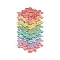 WOOPIE Mata Sensoryczna Puzzle 8 el. Pastelowa Tęcza