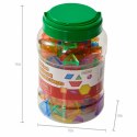 MASTERKIDZ Okrągły Panel Świetlny LED Kolorowy + Klocki Montessori Mozaika 140 el.