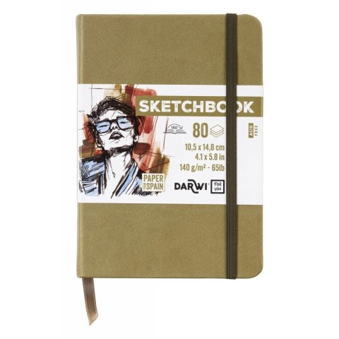 Szkicownik DARWI A6 140g Khaki
