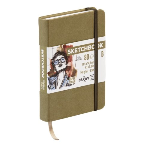Szkicownik DARWI A6 140g Khaki