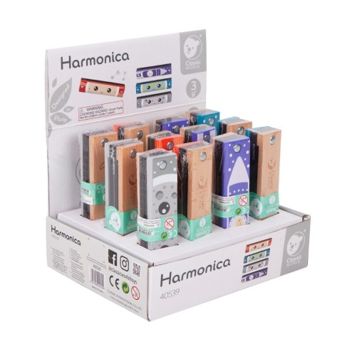 CLASSIC WORLD Drewniana Harmonijka Ustna 1 szt.