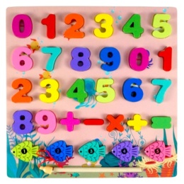 Drewniany Zestaw Edukacyjny Literki i Cyferki