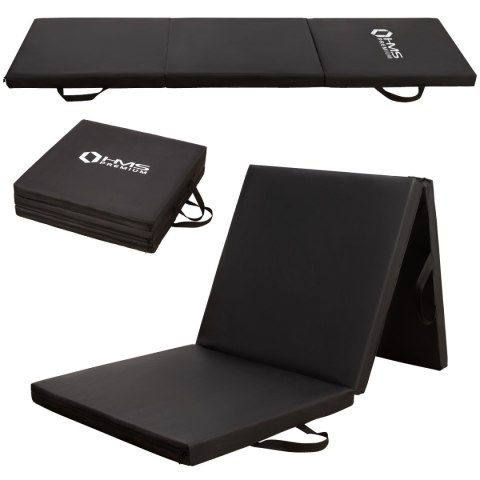 MGS02 MATERAC GIMNASTYCZNY SKŁADANY 1800x600MM BLACK HMS PREMIUM