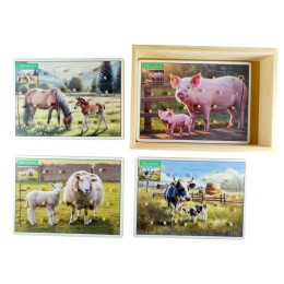Zestaw 4 Układanek Zwierzęta Hodowlane