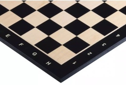 Deska szachowa nr 6 (z opisem) hebanizowana (intarsja)