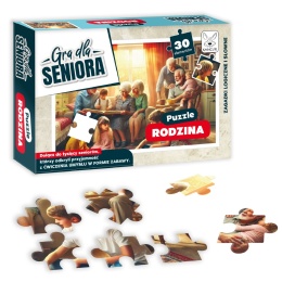 Gra dla Seniora. Puzzle 30 el. Rodzina Kangur