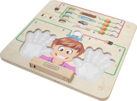 MASTERKIDZ Zestaw Tablic Pociąg 5w1 Tablica Sensoryczna Motoryczna Nauka Zmysłów i Emocji