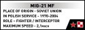 Klocki Mig-21 MF 381 klocków