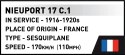 Klocki Nieuport 17 C.1 277 klocków