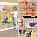MASTERKIDZ Wolnostojąca Ściana STEM + Akcesoria Kołki Tace Klocki Narzędzia