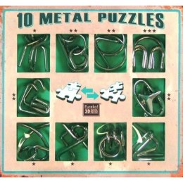 Łamigłówki metalowe 10 szt. ZESTAW ZIELONY Eureka 3D