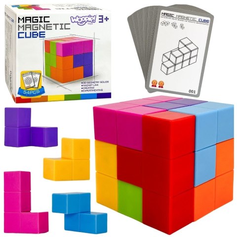 WOOPIE Układanka Kostka Tetris Z Zestawem Kart