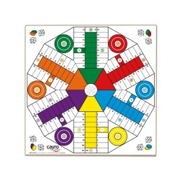 Drewniana plansza do gry (Chińczyk dla 4 i 6 graczy 40x40 cm) (T-134) Cayro