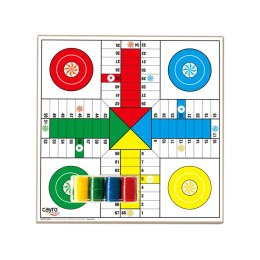 Drewniana plansza do gry + komplet pionków (Chińczyk / Gęś 33x33 cm) (T-131/A) Cayro