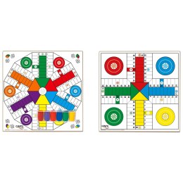 Drewniana plansza do gry + komplet pionków (Chińczyk dla 4 i 6 graczy 40x40 cm) (T-134A) Cayro