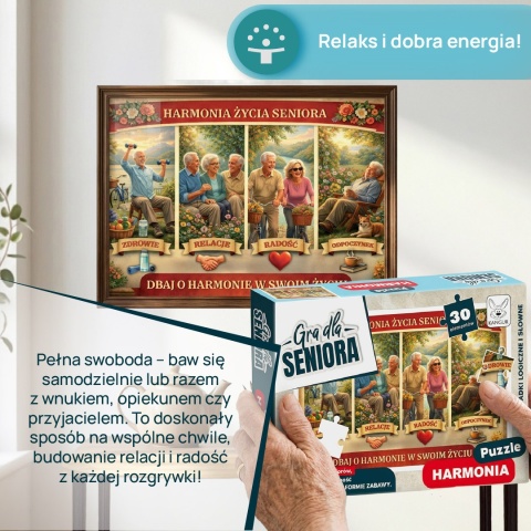 Gra dla Seniora. Puzzle 30 el. Harmonia
