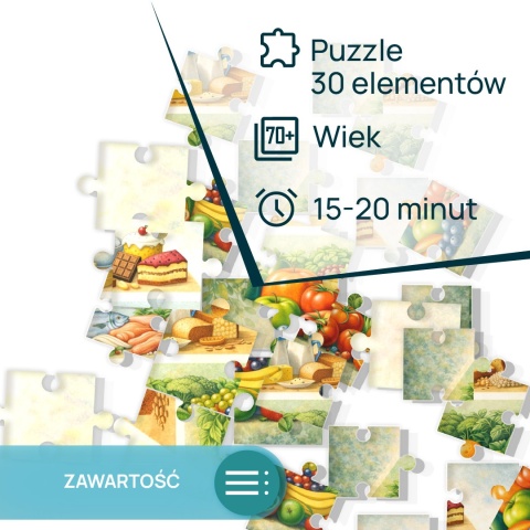 Gra dla Seniora. Puzzle Piramida Żywienia