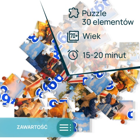 Gra dla Seniora. Puzzle 30 el. Numery Alarmowe