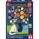 PQ Puzzle 1000 el. ROSINA WACHTMEISTER Biały kot Schmidt - puzzle