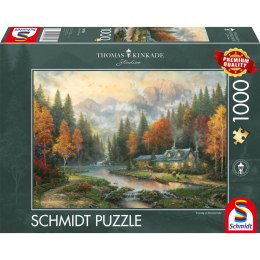 PQ Puzzle 1000 el. THOMAS KINKADE Jesienny wieczór nad jeziorem Schmidt - puzzle