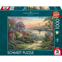 PQ Puzzle 1000 el. THOMAS KINKADE Port w Nowej Anglii / USA Schmidt - puzzle