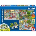 PQ Puzzle 3 x 24 el. Straż pożarna Schmidt - puzzle