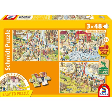 PQ Puzzle 3 x 48 el. Wycieczka do zoo Schmidt - puzzle